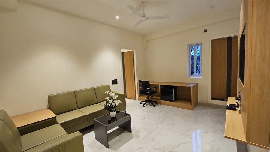 Room with a sofa seating area